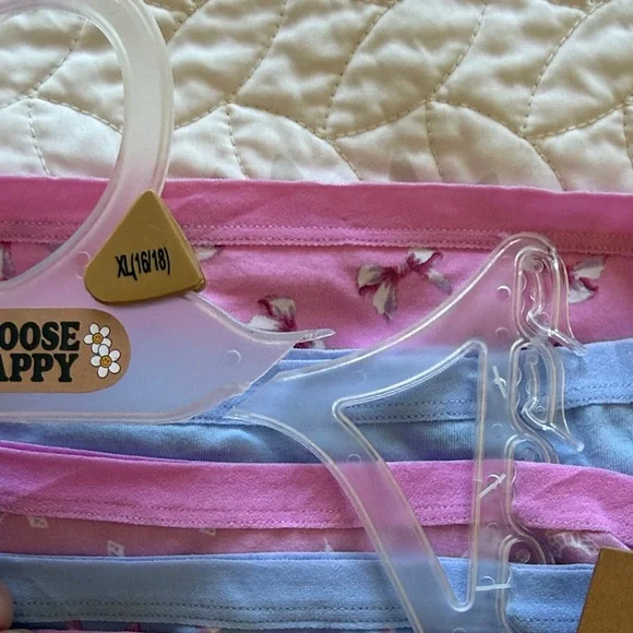 NWT GIRLS XL16-18 5 Piece Pink and Blue Underwear Set - Picture 4 of 6